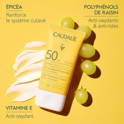 CAUDALIE Vinosun Protect Crème Solaire Haute Protection SPF50