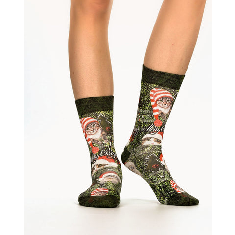 Wigglesteps Kitten Santa 1 Paire De Chaussette Enfant 