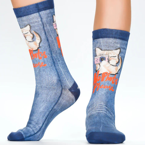 Wigglesteps Photographer Cat 1 Paire De Chaussette Femme 